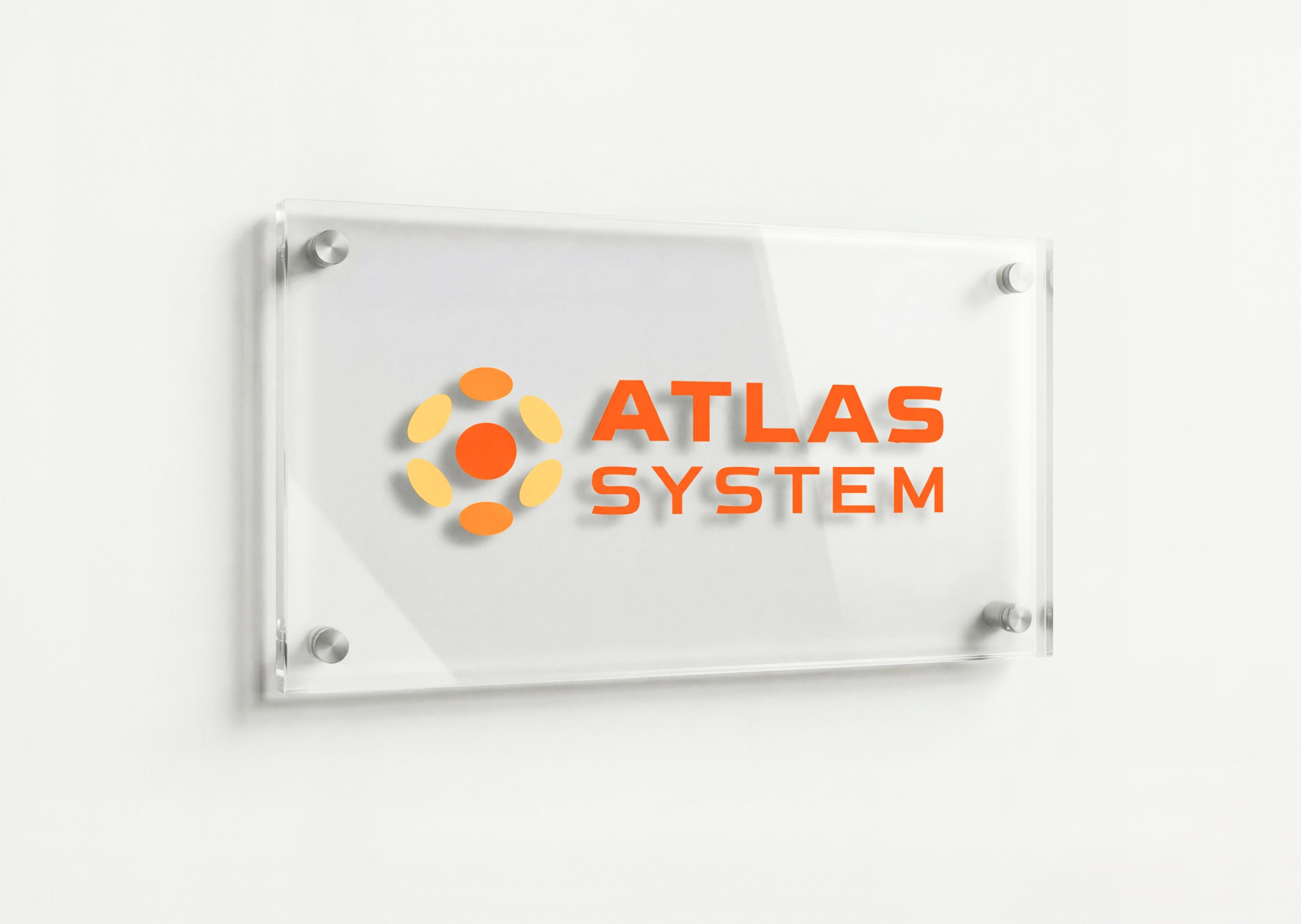 Atlas acrylic sign