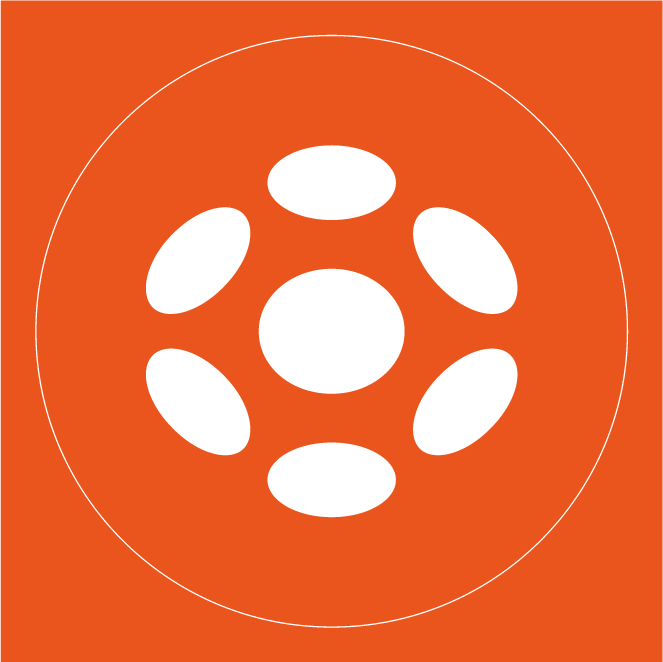 Atlas orange icon sticker
